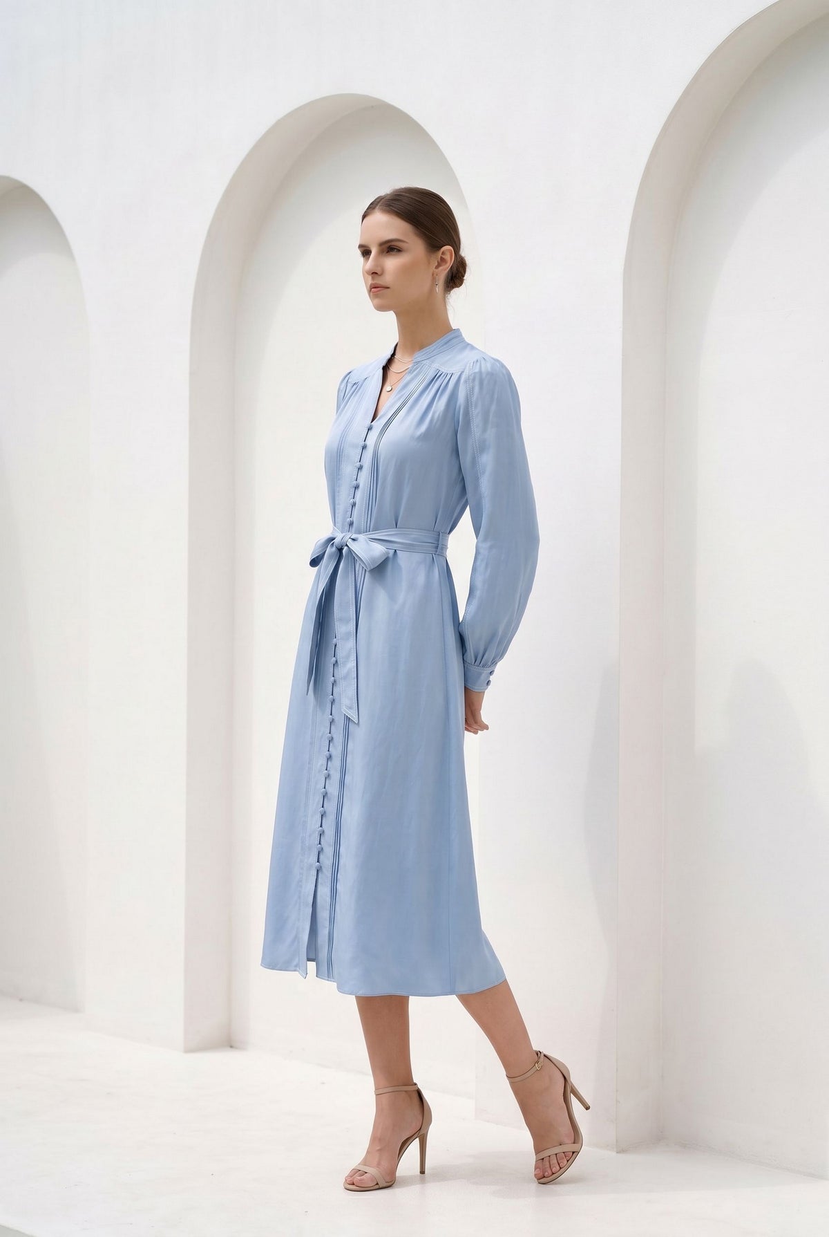ALORA CUPRO LONG DRESS