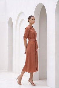 ALORA SHORT SLEEVES LONG DRESS