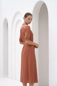 ALORA SHORT SLEEVES LONG DRESS