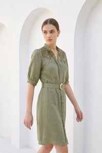 ILA LACE SHORT SLEEVES SHORT DRESS