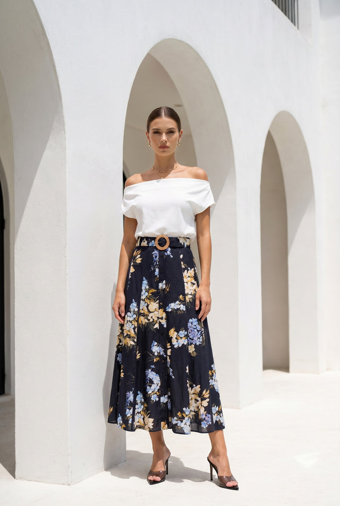INES TENCEL SKIRT