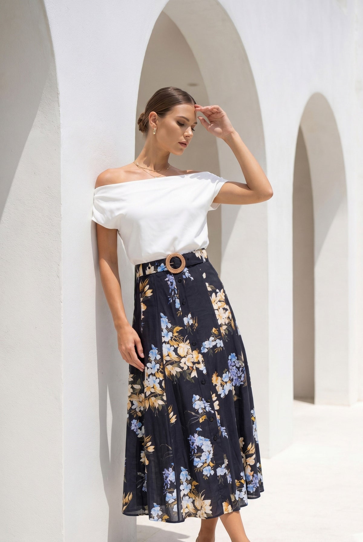 INES TENCEL SKIRT