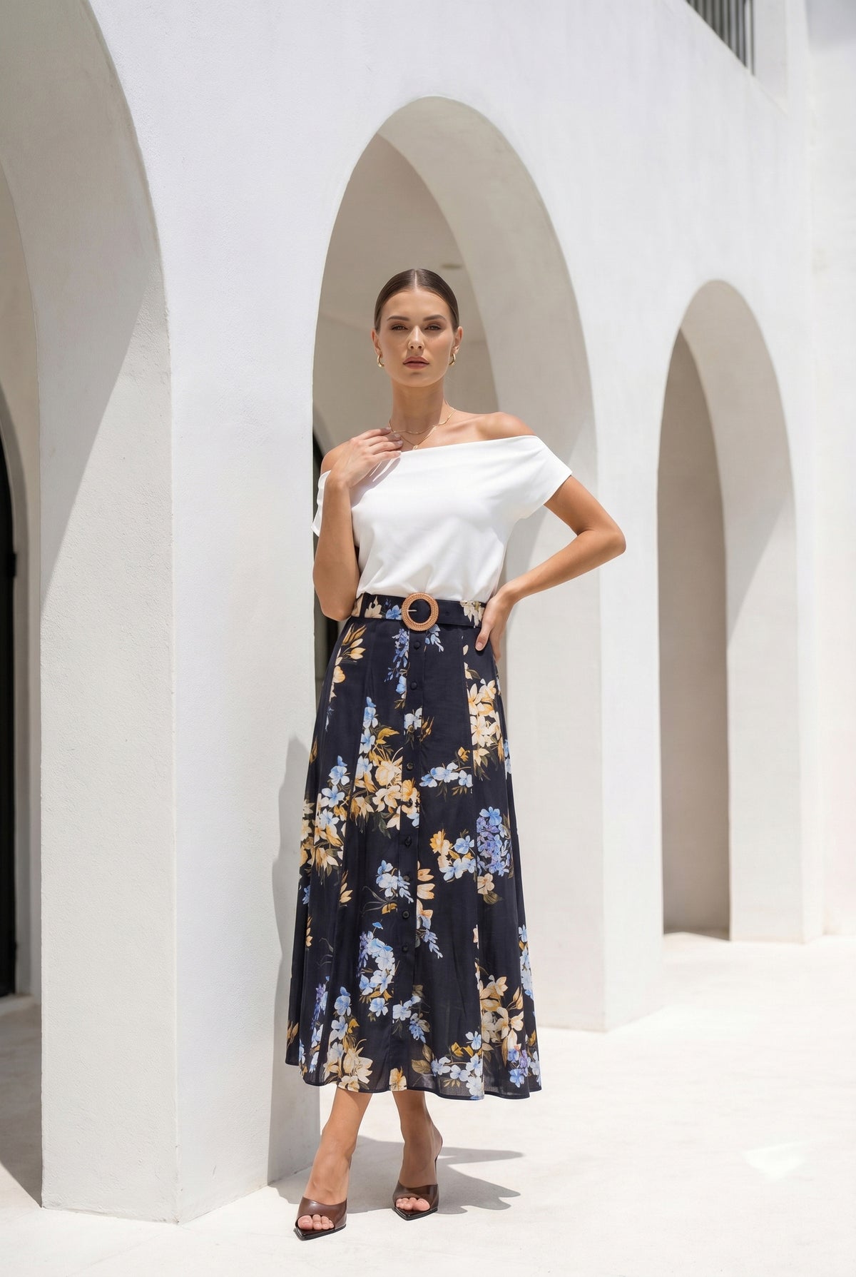 INES TENCEL SKIRT