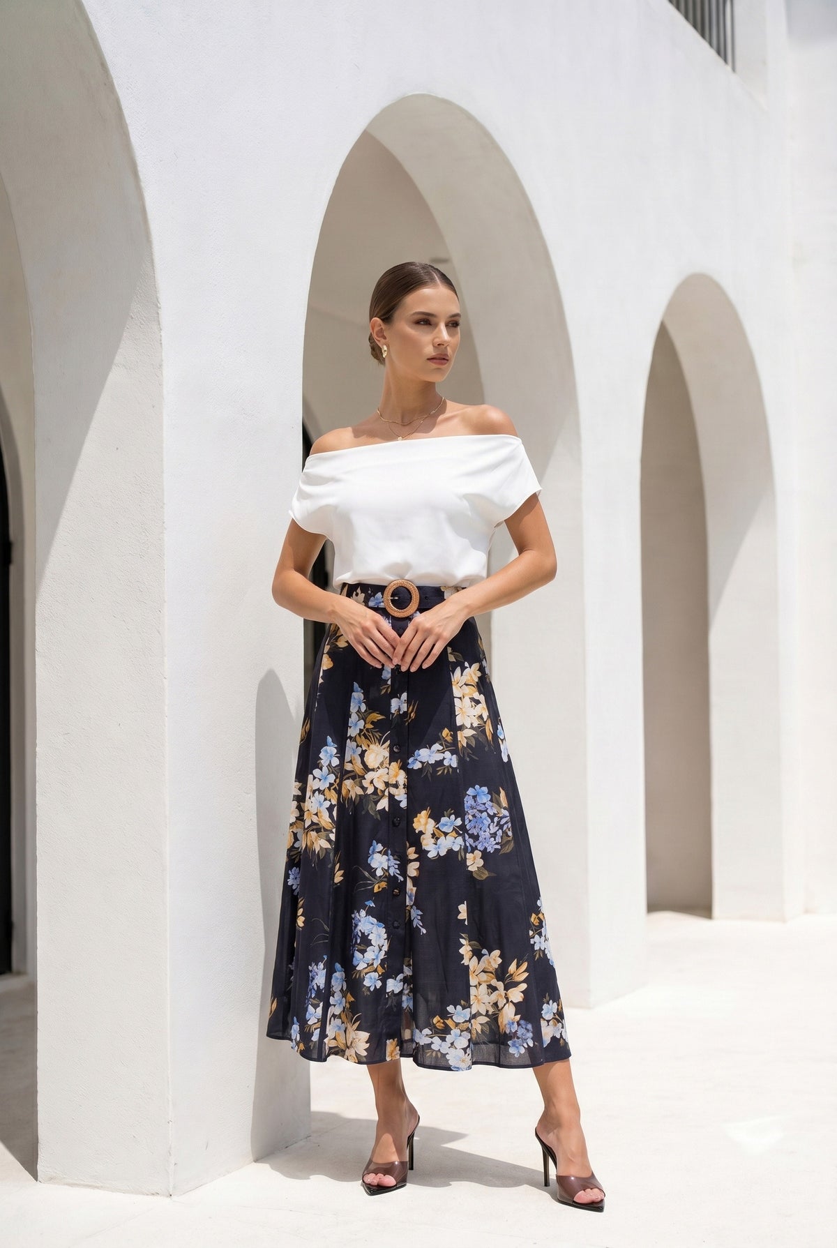 INES TENCEL SKIRT