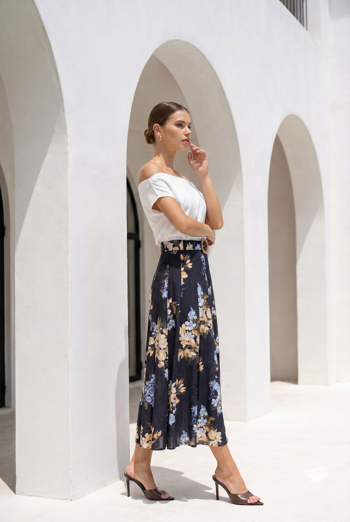 INES TENCEL SKIRT