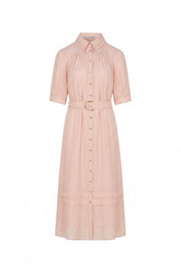 CELINE SHORT SLEEVES LONG DRESS