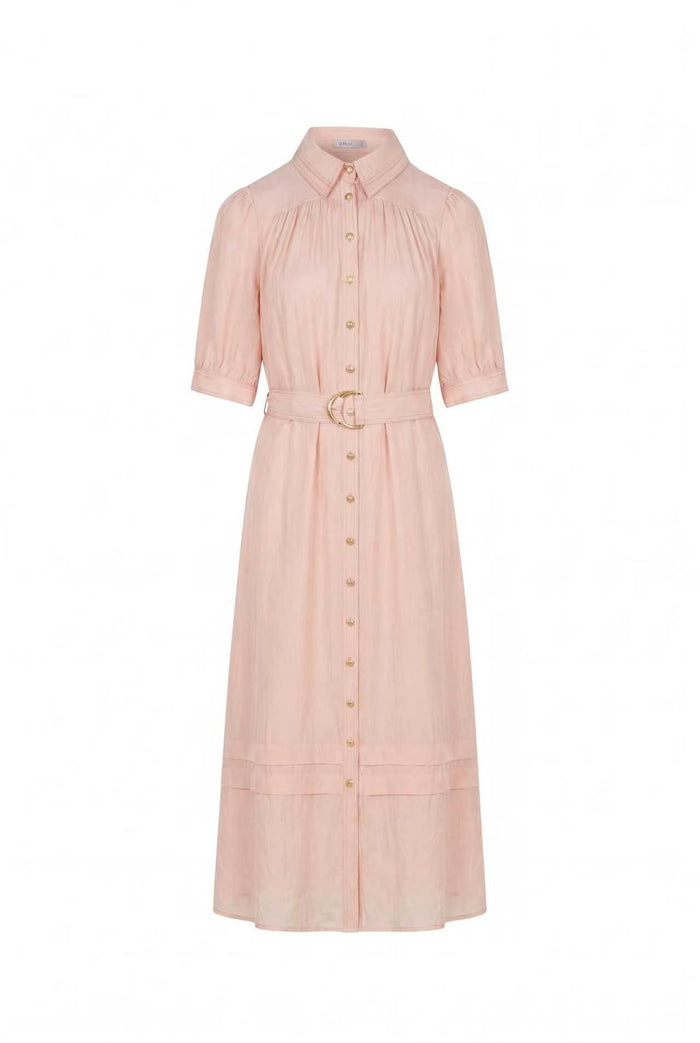 CELINE SHORT SLEEVES LONG DRESS