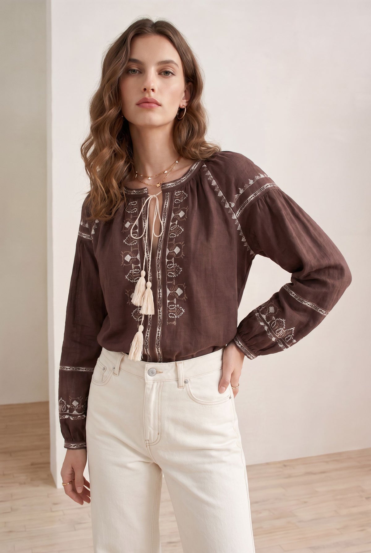 MAPLE EMBROIDERED BLOUSE