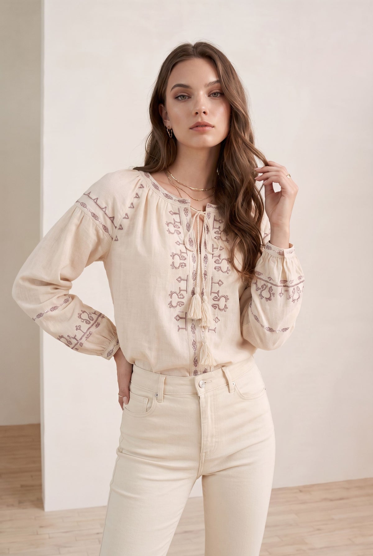 MAPLE EMBROIDERED BLOUSE