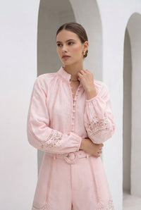 MEISSEN LINEN BLOUSE