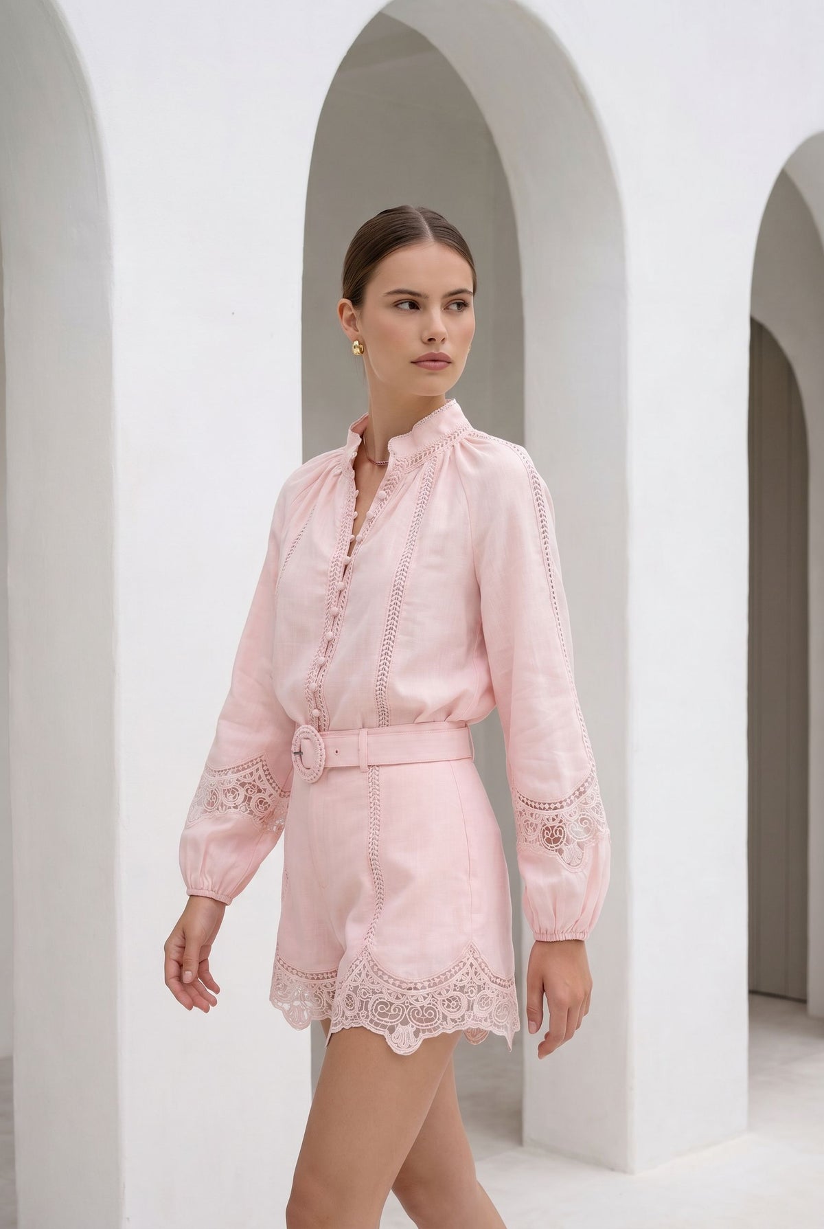 MEISSEN LINEN BLOUSE