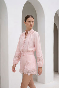 MEISSEN LINEN BLOUSE