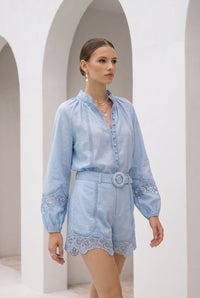 MEISSEN LINEN BLOUSE