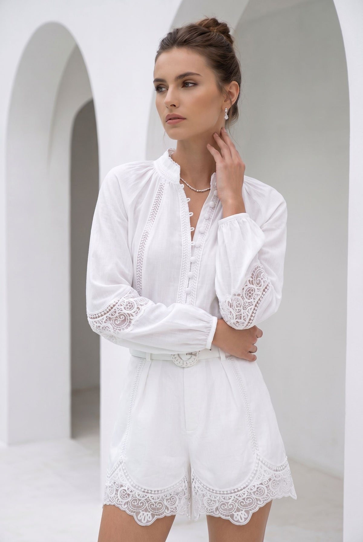 MEISSEN LINEN BLOUSE