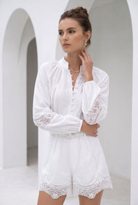 MEISSEN LINEN BLOUSE