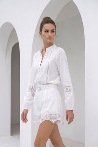 MEISSEN LINEN BLOUSE