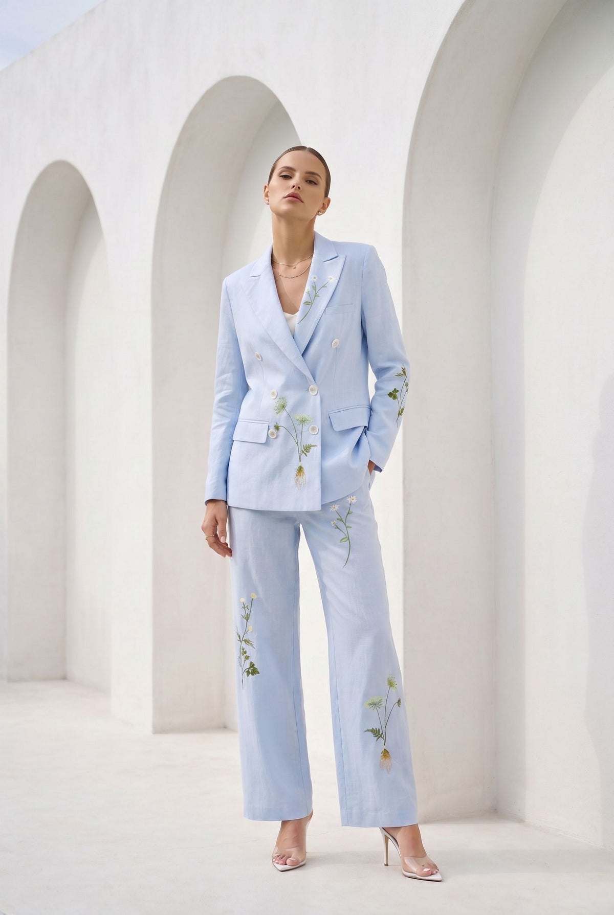 AMELIA EMBROIDERED PANTS