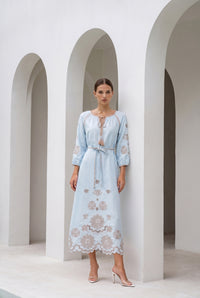 MARGUERITE EMBROIDERED DRESS