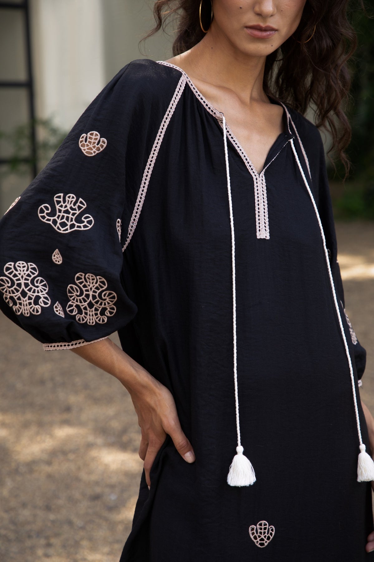 MARGUERITE EMBROIDERED DRESS