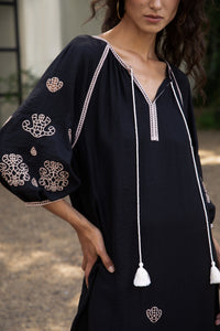 MARGUERITE EMBROIDERED DRESS
