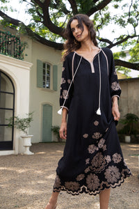 MARGUERITE EMBROIDERED DRESS