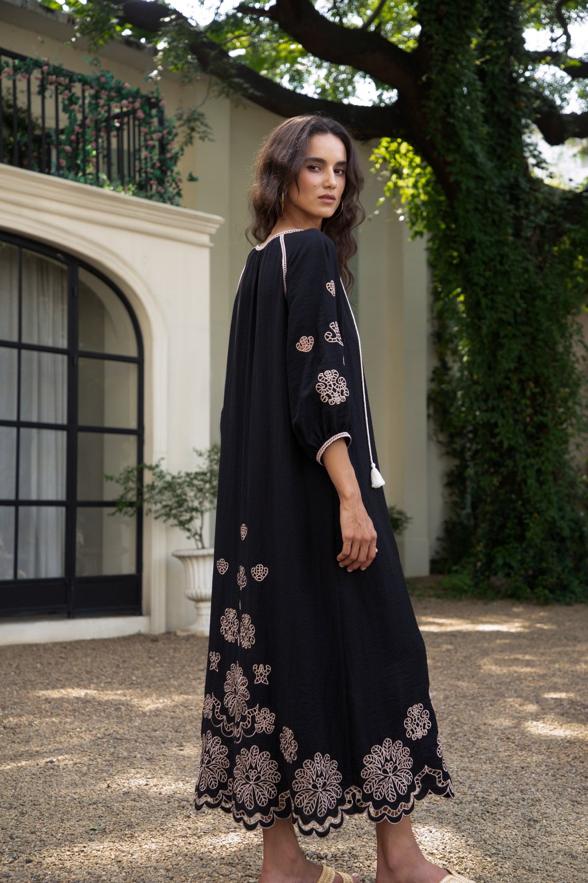 MARGUERITE EMBROIDERED DRESS