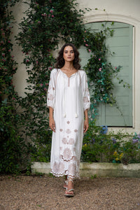 MARGUERITE EMBROIDERED DRESS