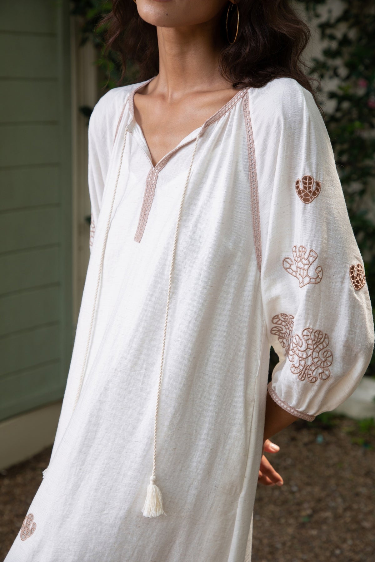 MARGUERITE EMBROIDERED DRESS