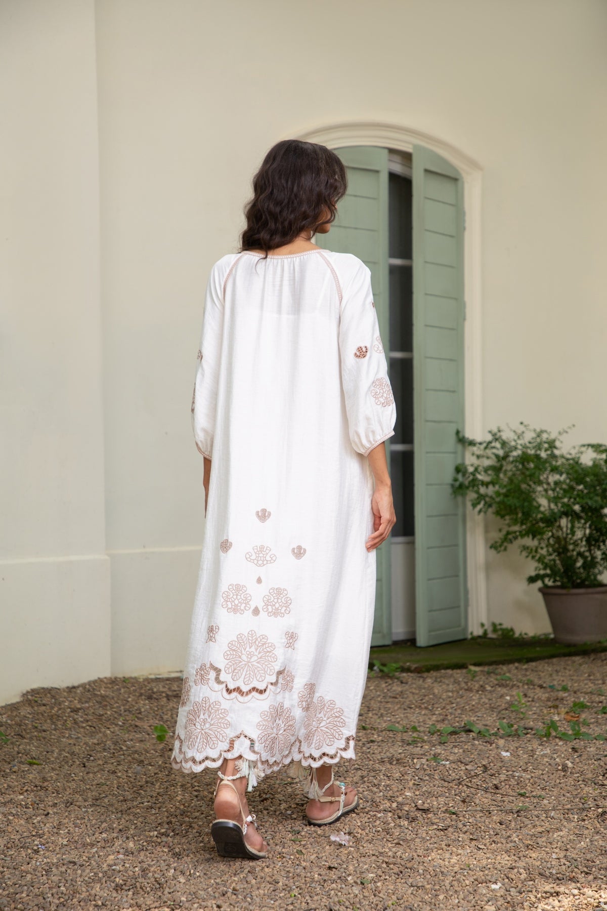 MARGUERITE EMBROIDERED DRESS
