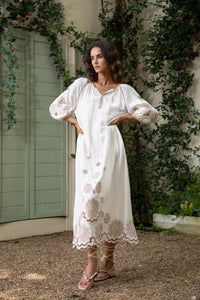 MARGUERITE EMBROIDERED DRESS