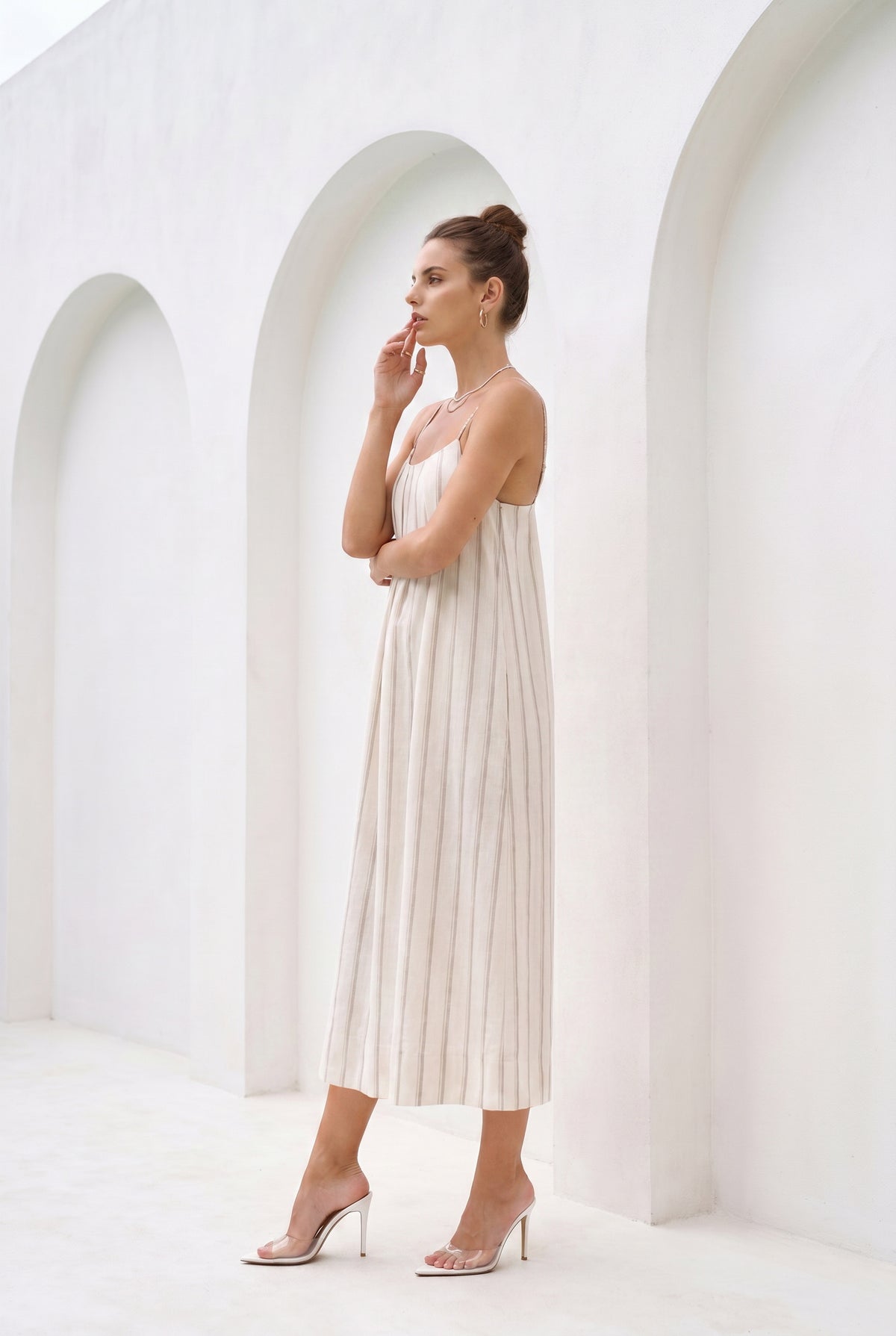LYRA LINEN SLIP DRESS