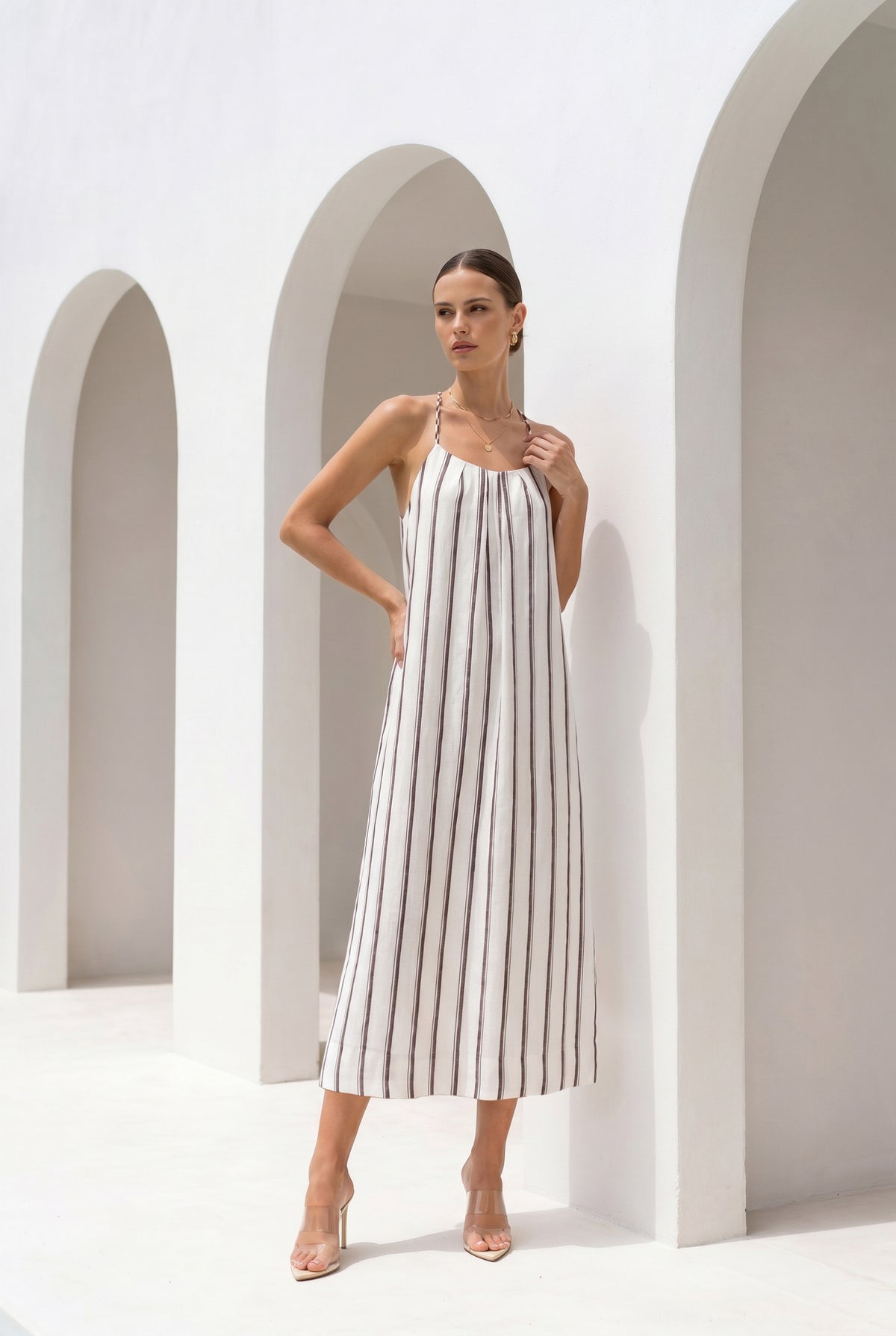 LYRA LINEN SLIP DRESS