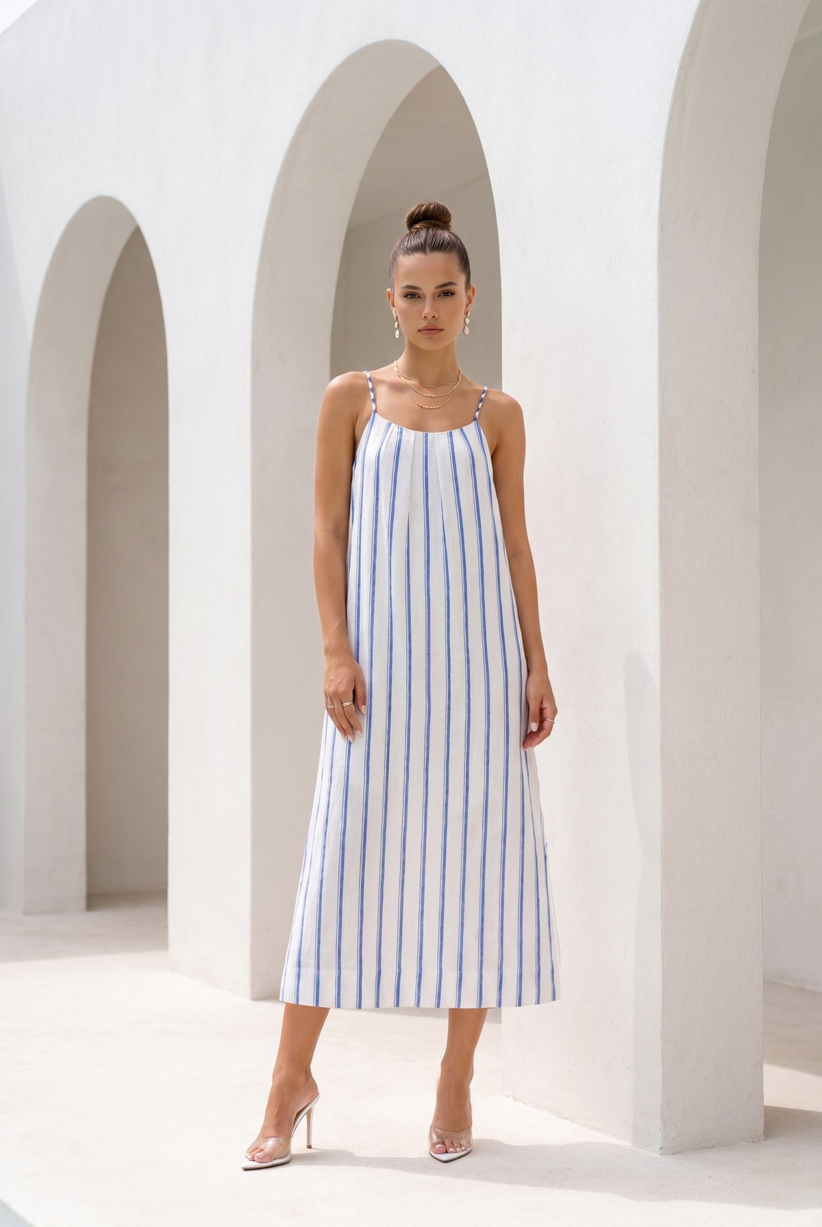 LYRA LINEN SLIP DRESS