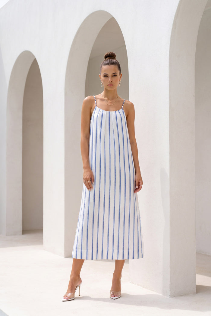 LYRA LINEN SLIP DRESS