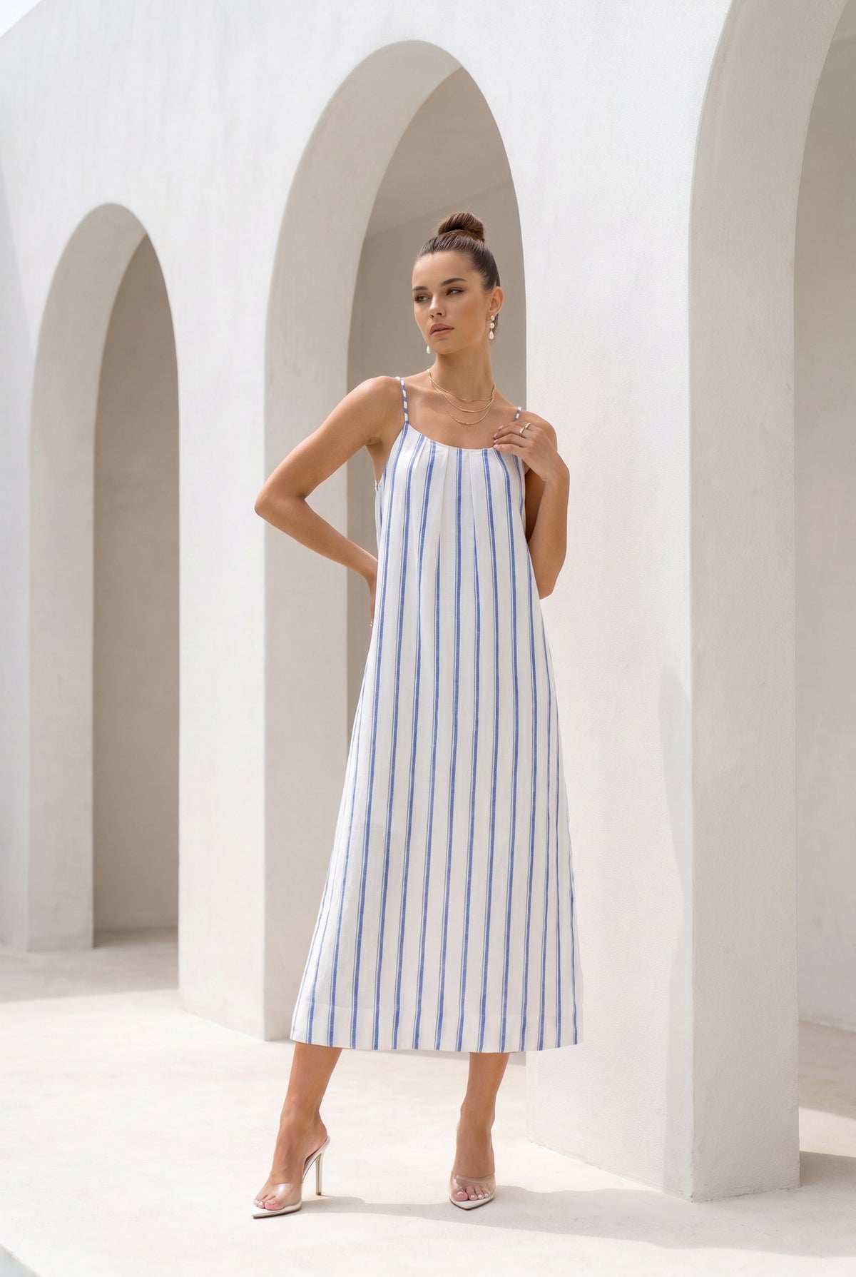 LYRA LINEN SLIP DRESS