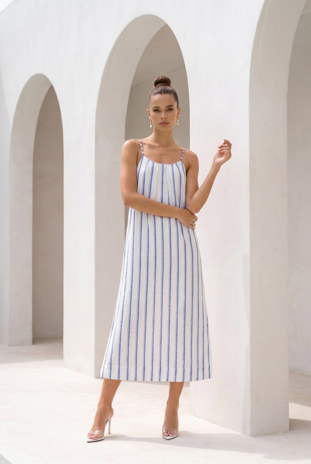 LYRA LINEN SLIP DRESS