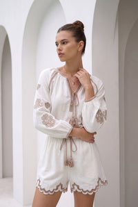 MARGUERITE EMBROIDERED BLOUSE