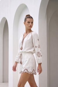 MARGUERITE EMBROIDERED BLOUSE