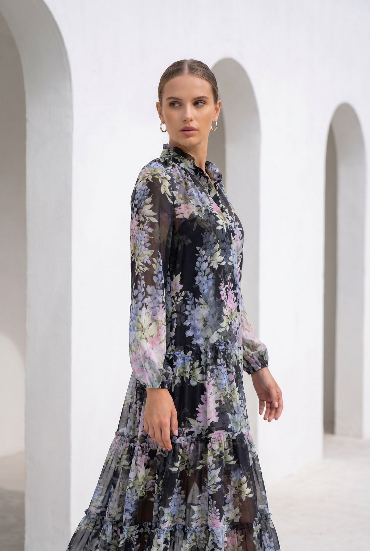 CHANTALLY PRINTED LONG DRESS