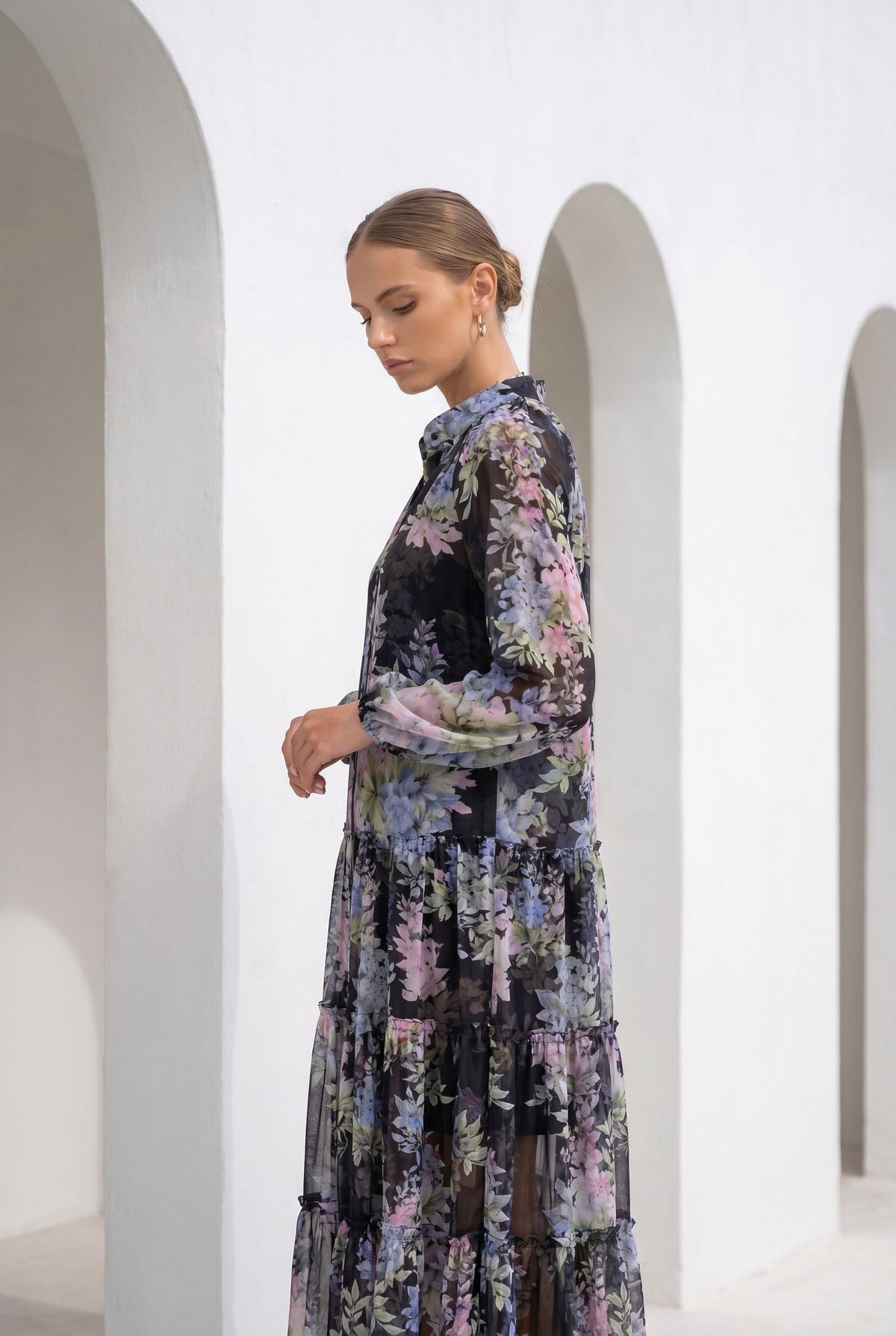 CHANTALLY PRINTED LONG DRESS