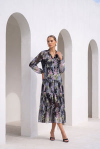 CHANTALLY PRINTED LONG DRESS