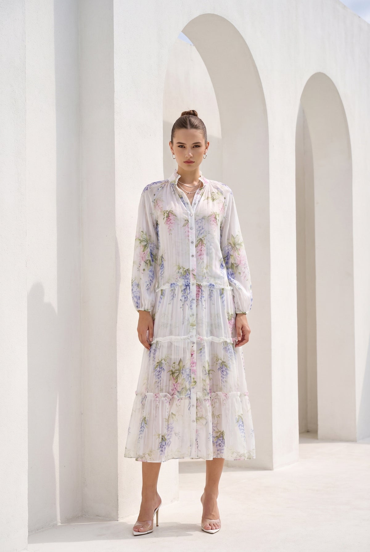 CHANTALLY PRINTED LONG DRESS