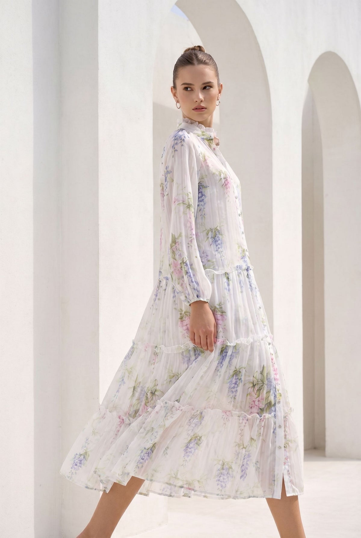 CHANTALLY PRINTED LONG DRESS