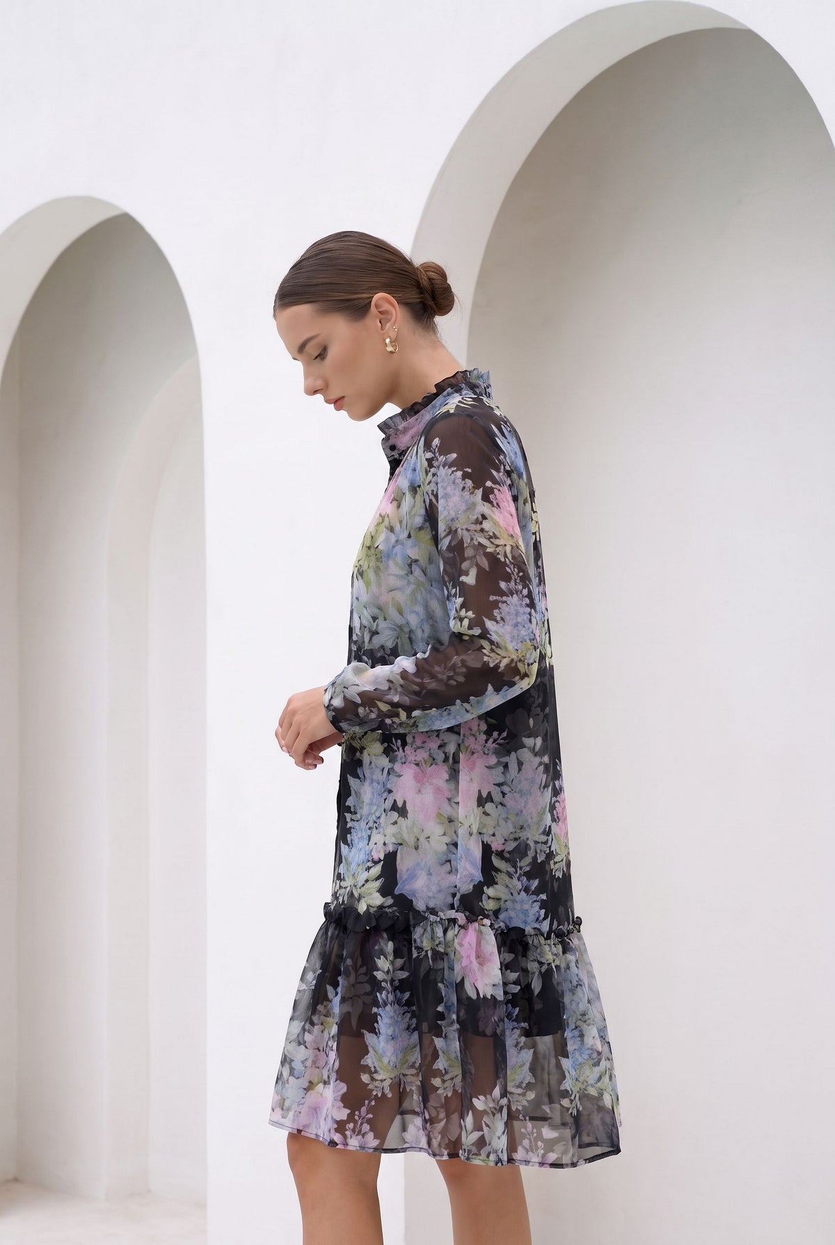 CHANTALLY PRINTED SHORT DRESS