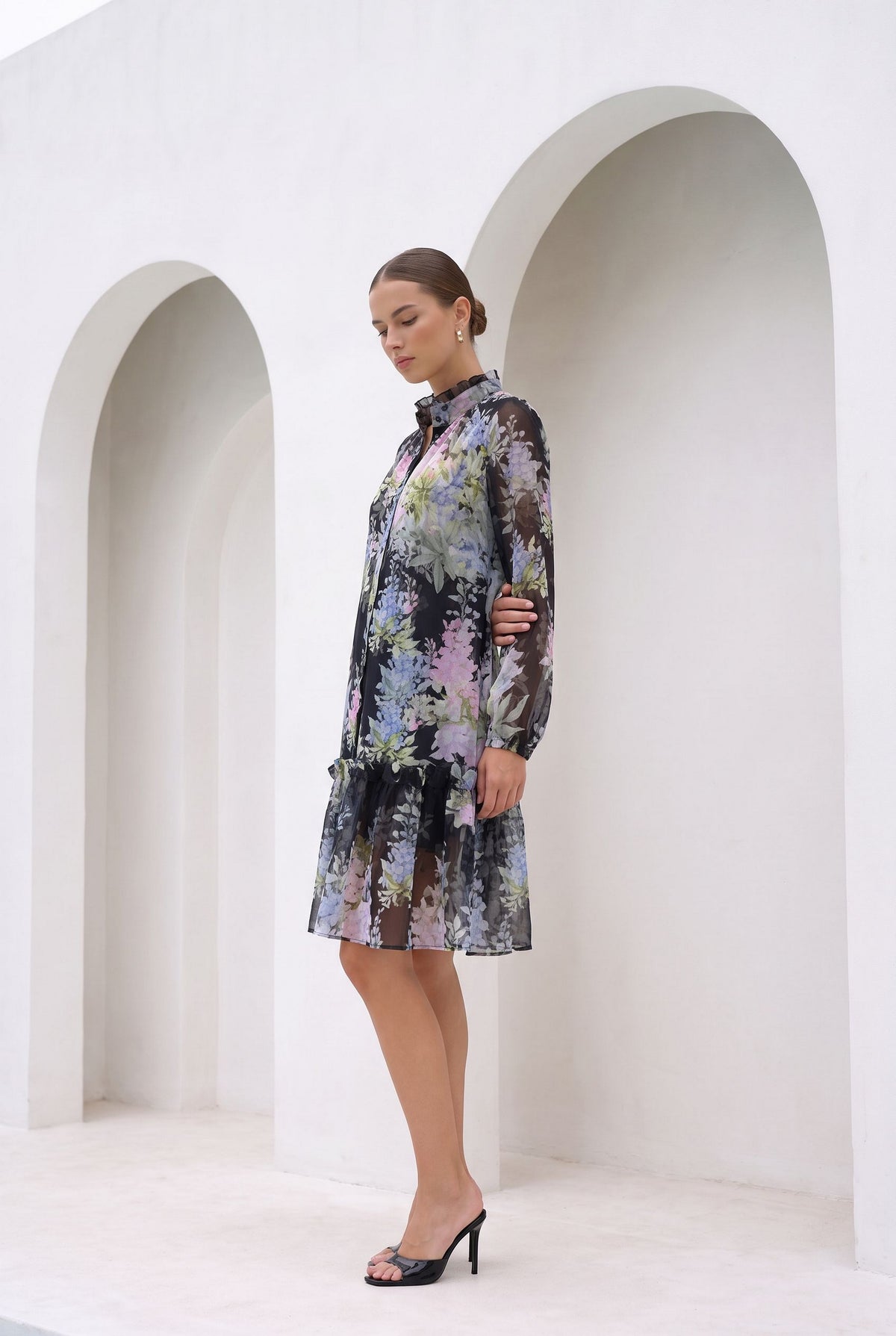 CHANTALLY PRINTED SHORT DRESS