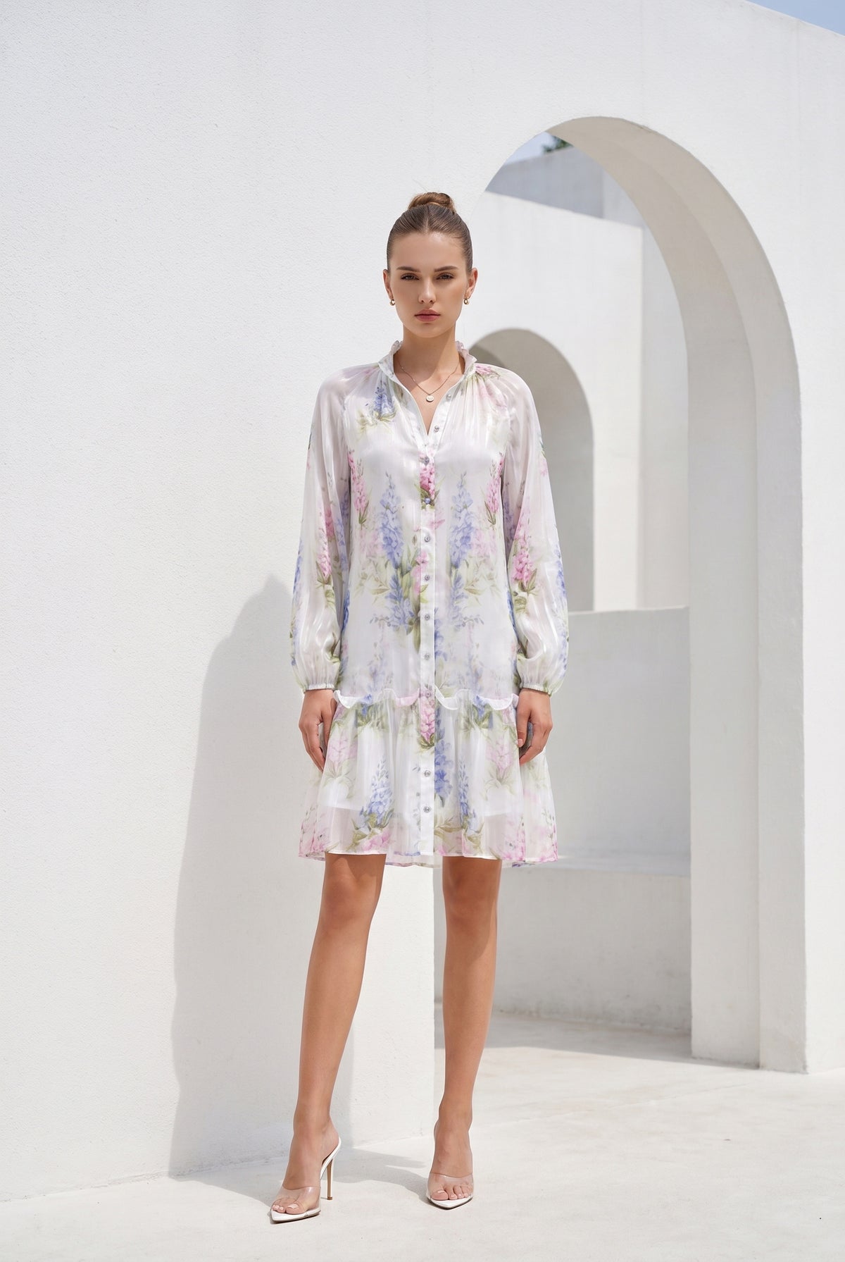 CHANTALLY PRINTED SHORT DRESS