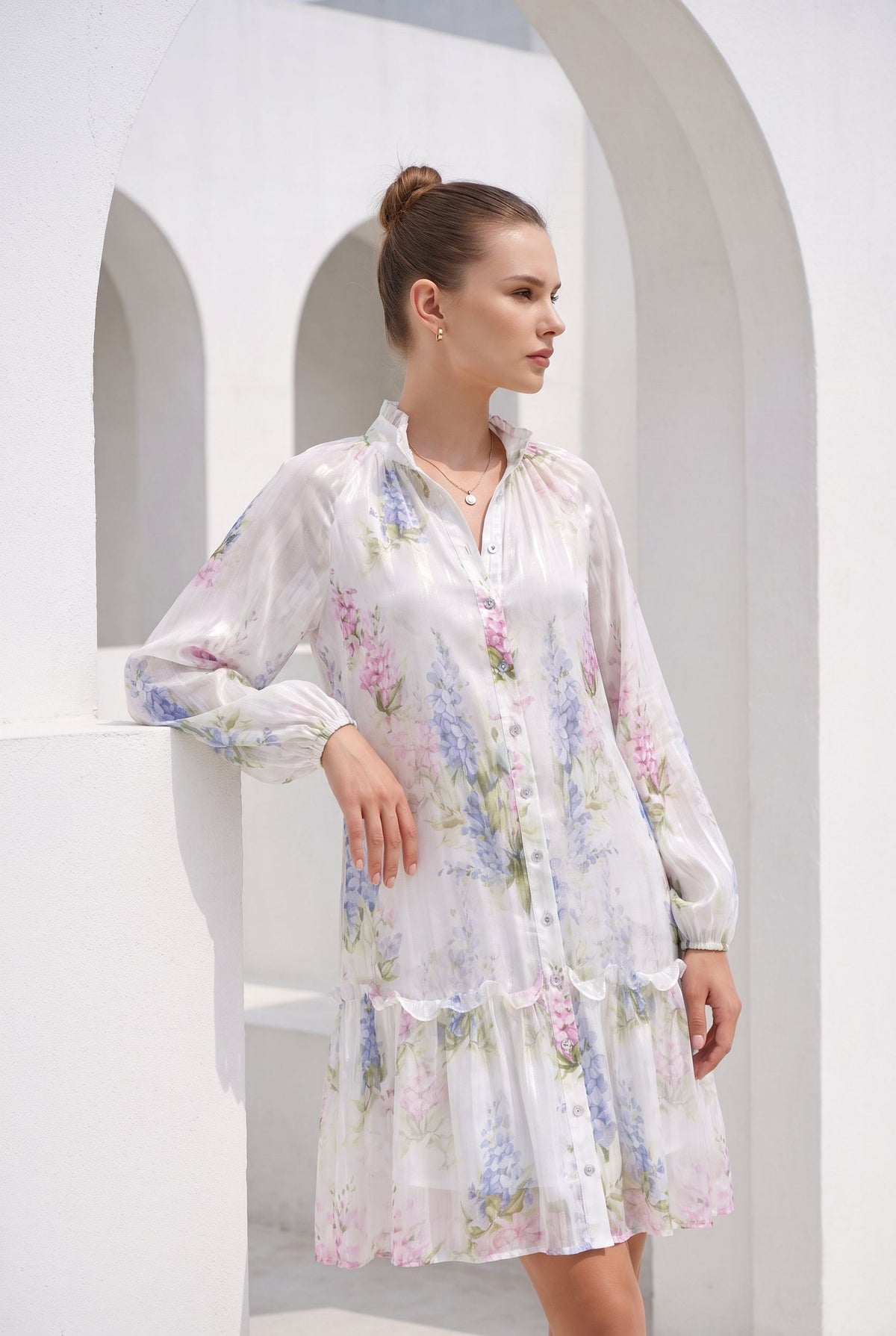 CHANTALLY PRINTED SHORT DRESS