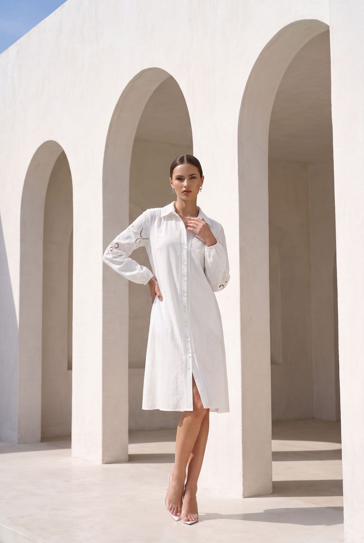 AVA EMBROIDERED DRESS