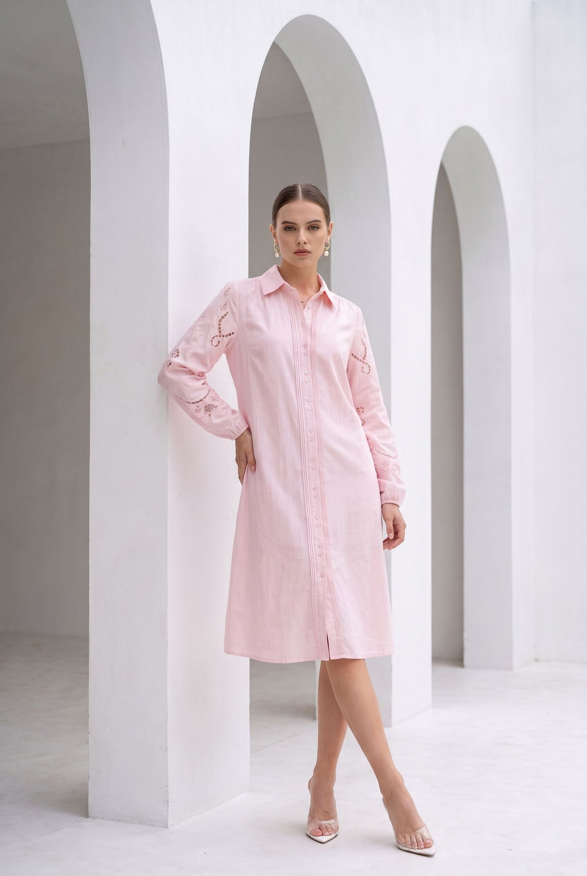AVA EMBROIDERED DRESS