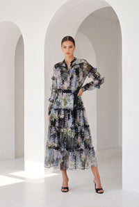 CHANTALLY SILK SKIRT